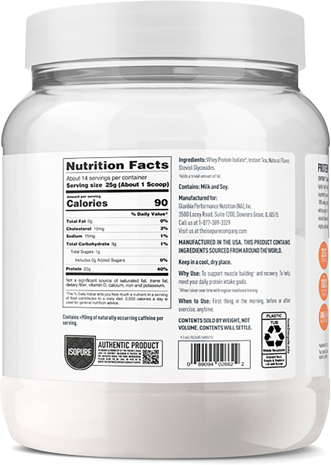Isopure Low Carb Clear Protein Powder 1 lb - view number 3