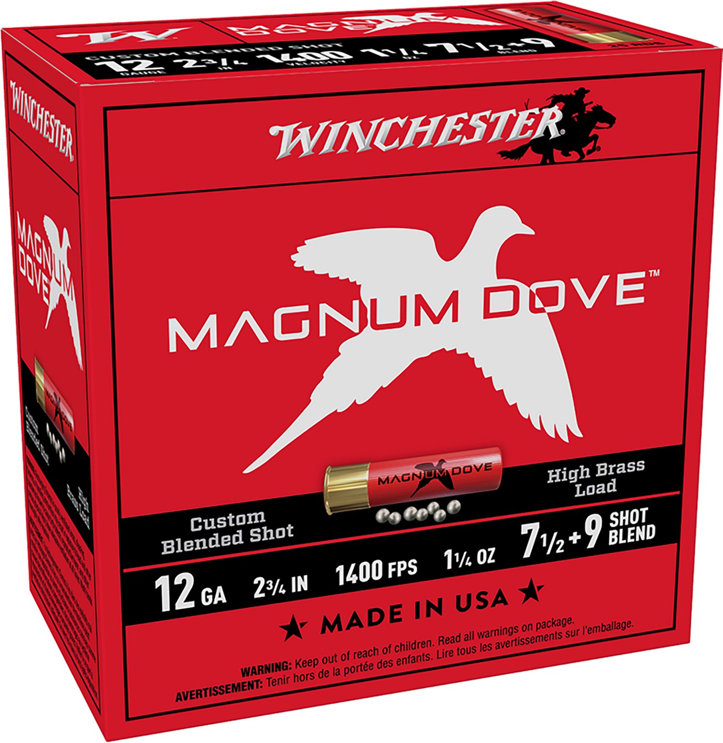 Winchester Magnum Dove 12 Gauge 2-3/4 in #7-1/2 Shotshells