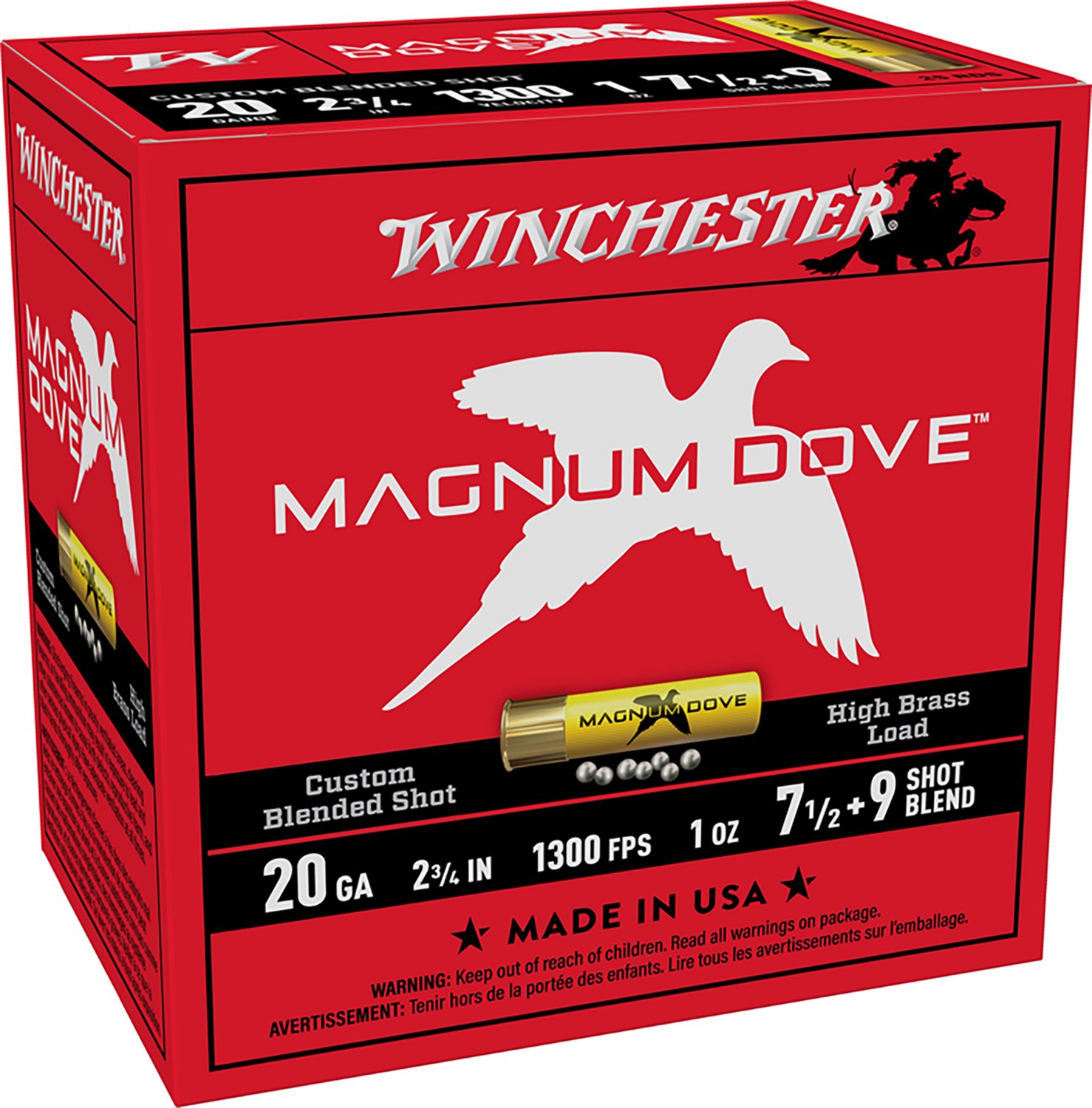 Winchester Magnum Dove 20 Gauge 2-3/4 in #7-1/2 Shotshells