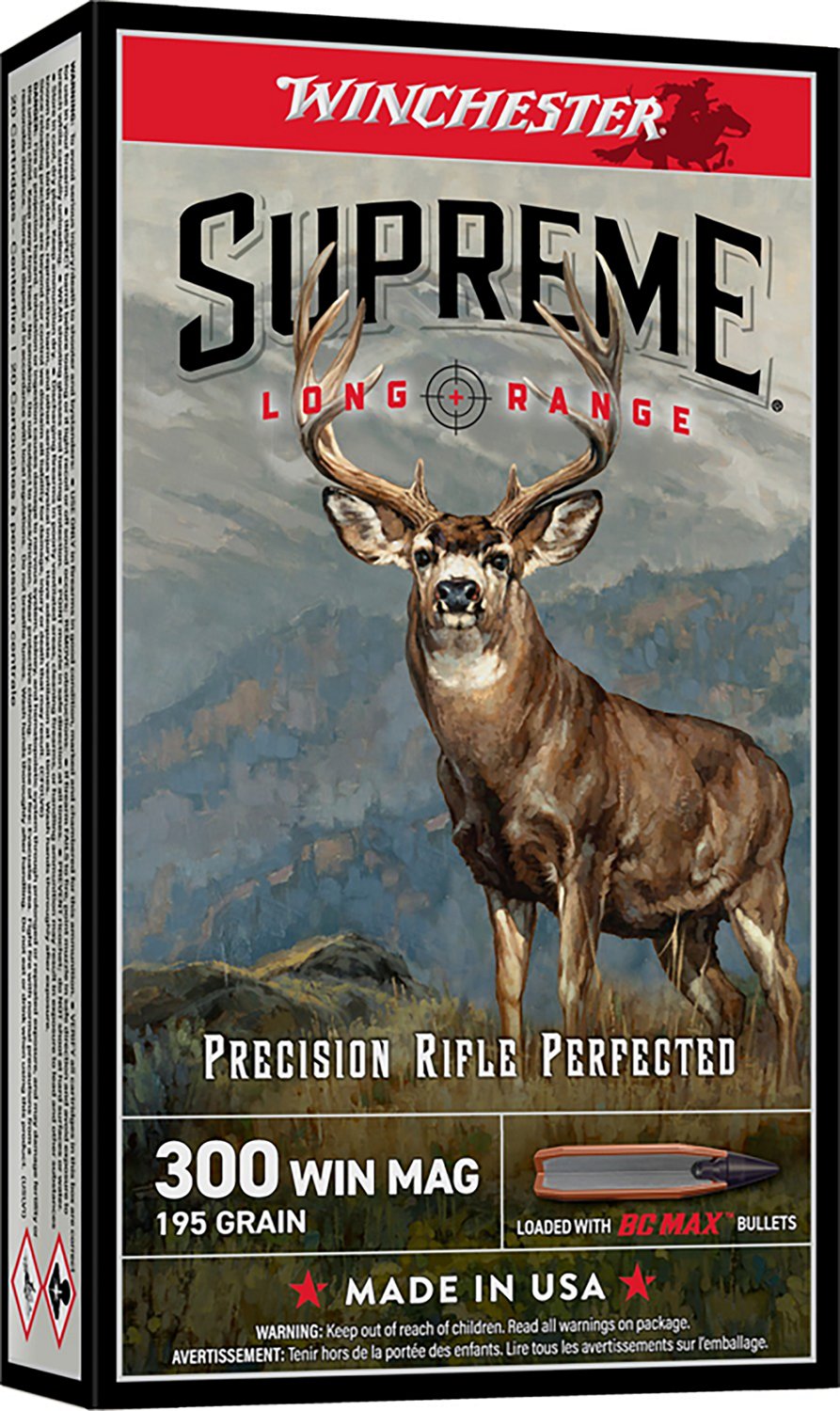 Winchester Supreme Long Range .300 Winchester Magnum 195 gr Centerfire Rifle Ammunition