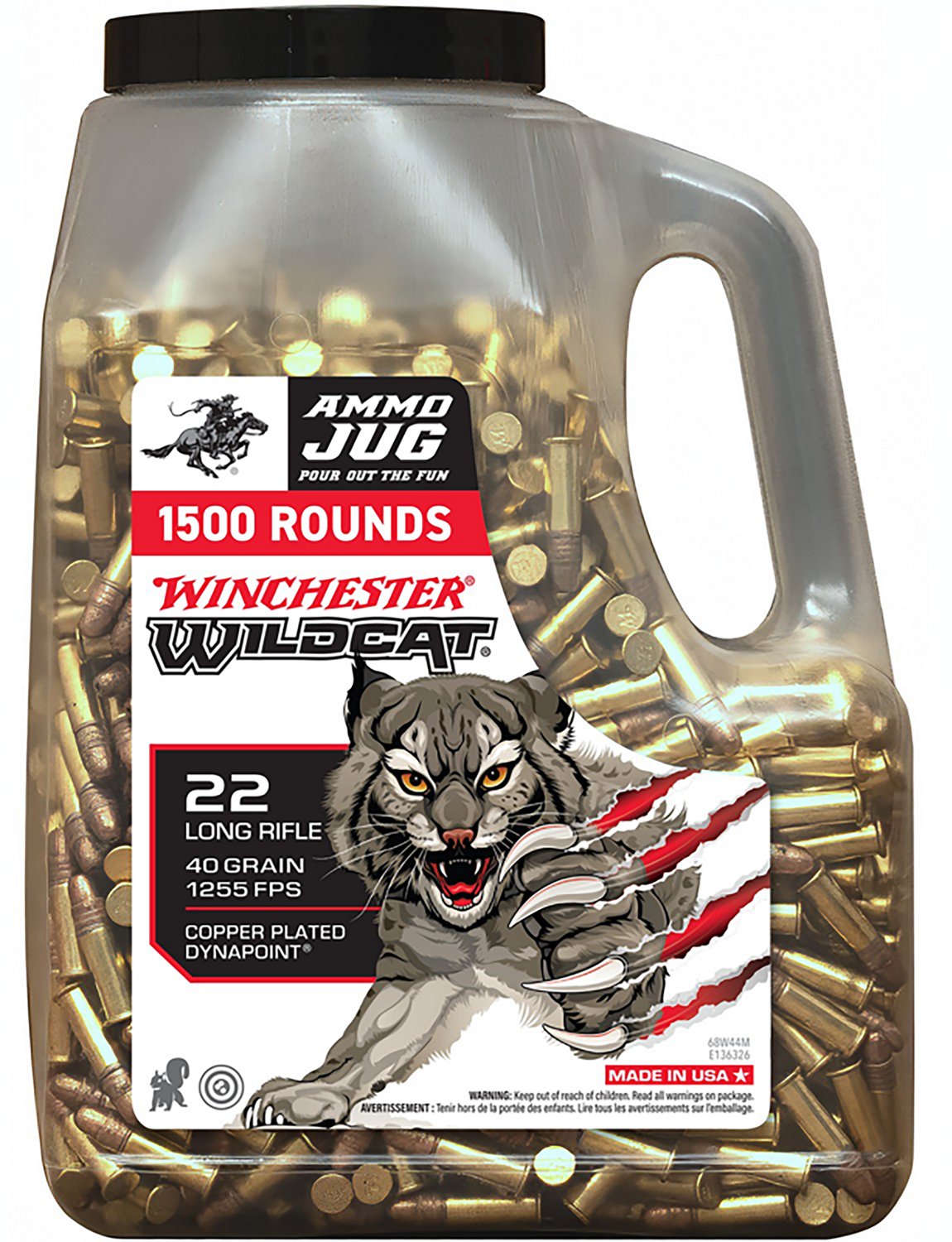 Winchester Wildcat® 22 LR 40 gr Rimfire Ammunition 1500 Rounds
