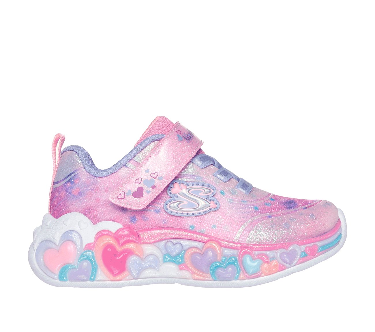 SKECHERS Girls' S-Lights Eternal Heart Lights Shoes