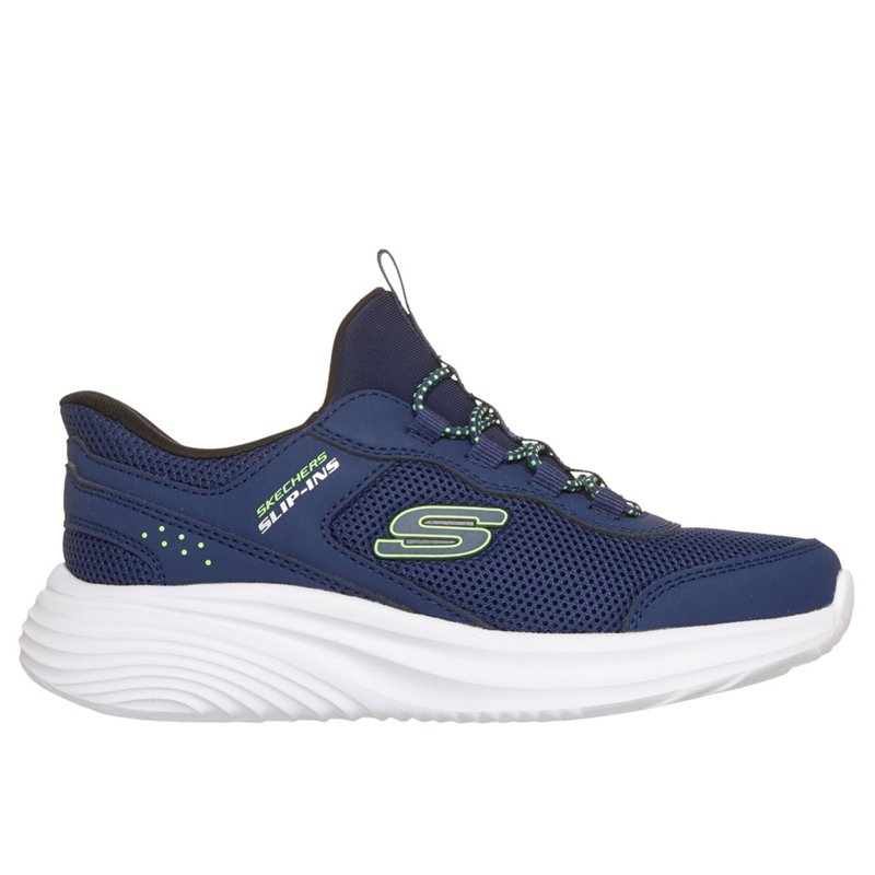 Skechers Boy's Slip-ins: Bounder Pro Sneaker | Size 2.5 | Navy Blue | Machine Washable