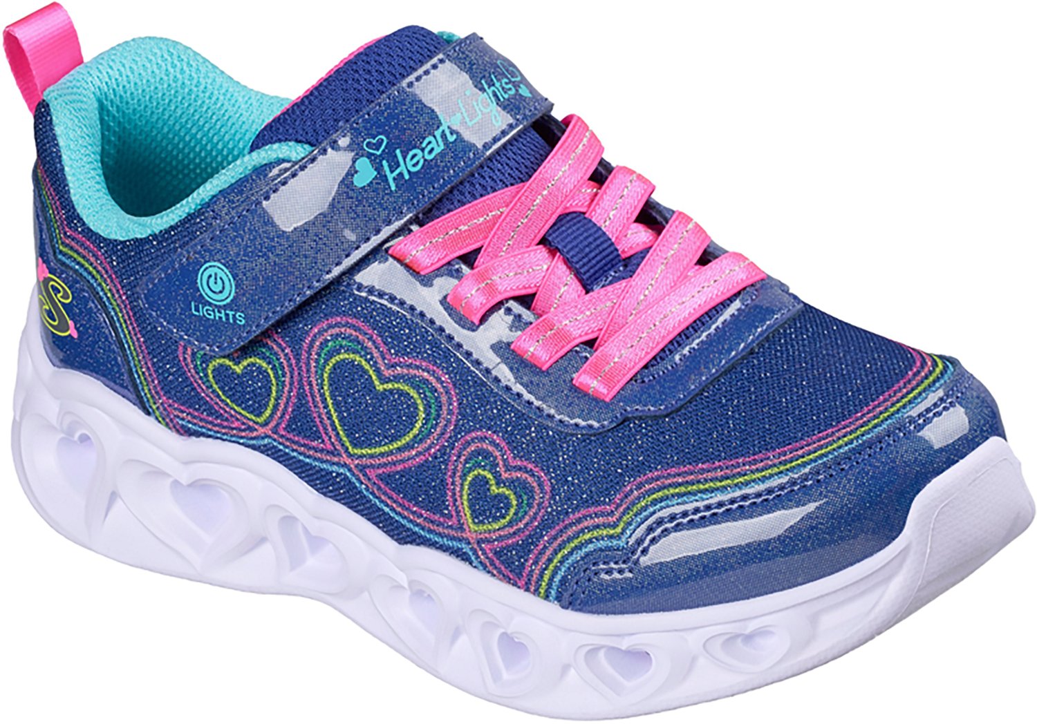 SKECHERS Girls' Heart Lights - Bubble Love Casual Shoes - view number 3