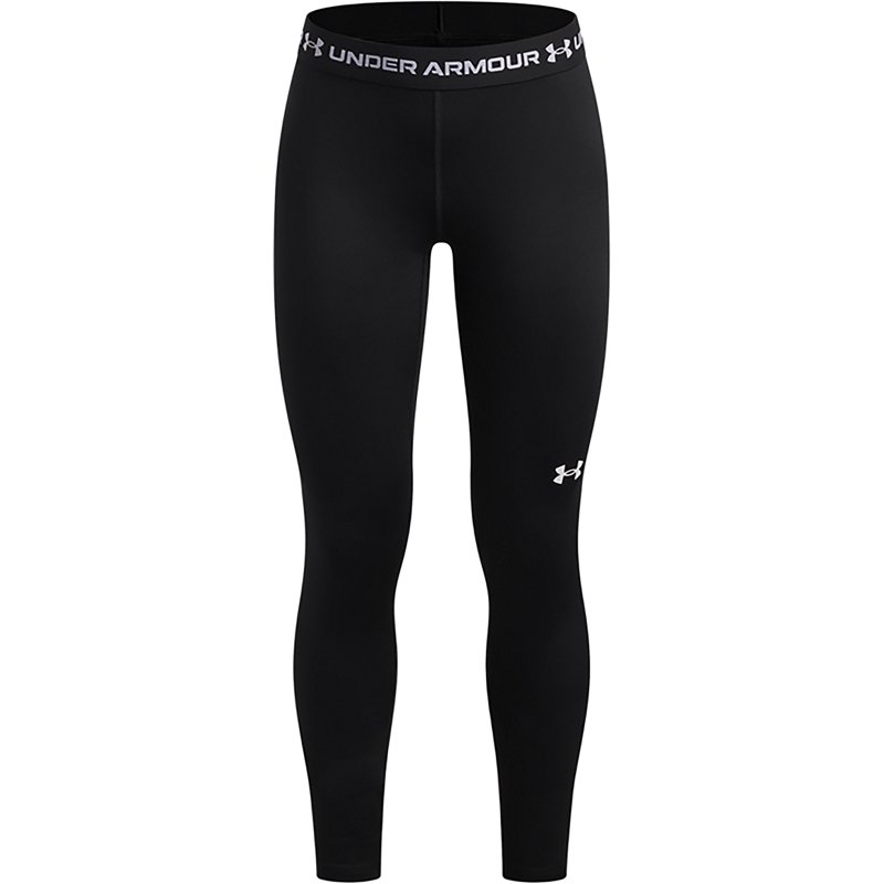 Under Armour Girls' ColdGear Legging, Medium, Black/White