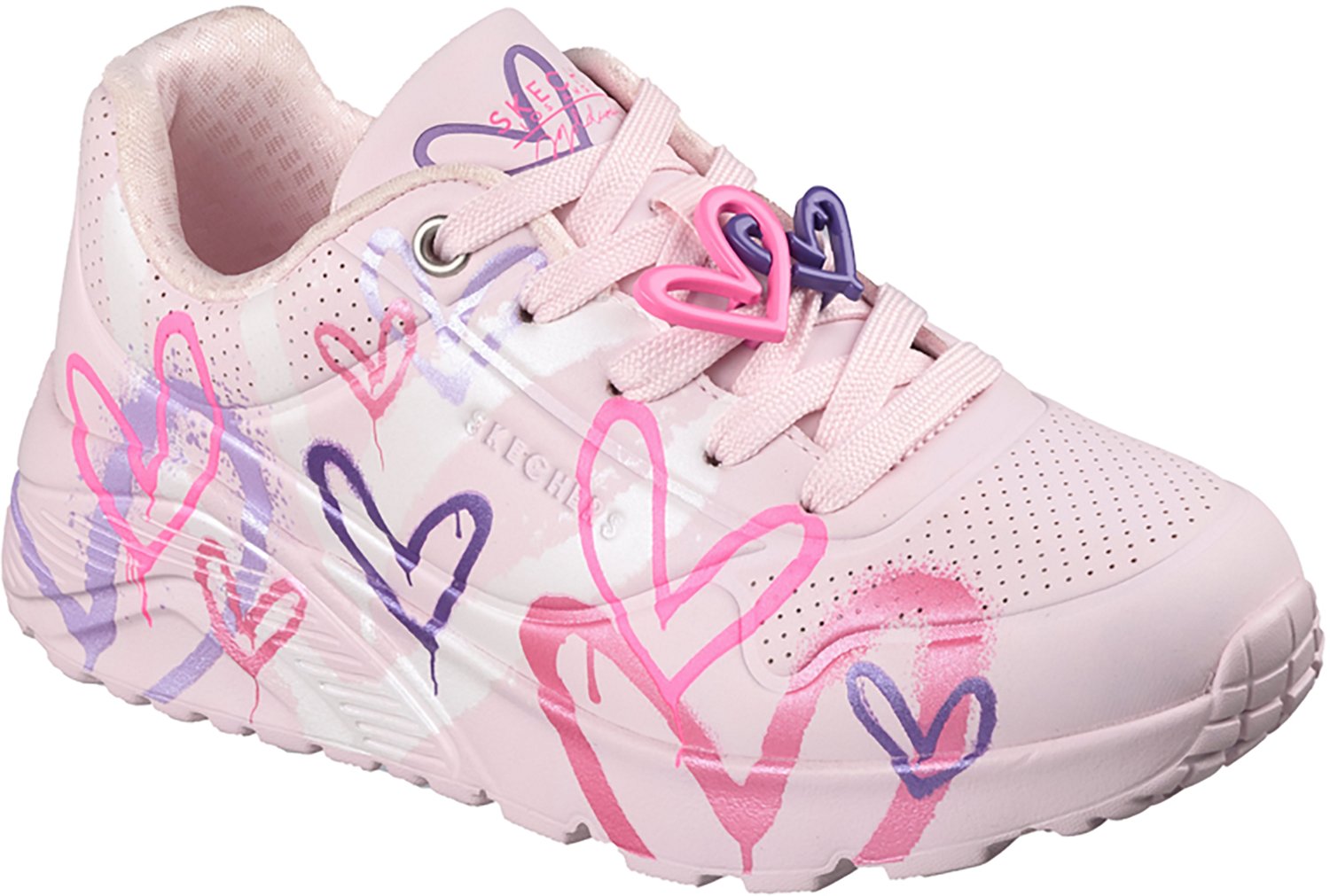 SKECHERS Girls' JGoldcrown: UNO Lite - Flutter Hearts Shoes - view number 3
