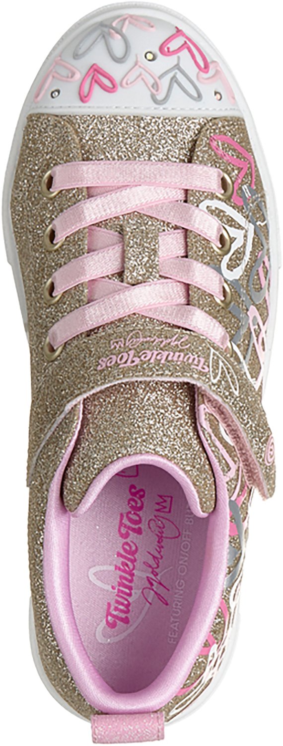 SKETCHERS Girls’ Twinkle Toes JGoldcrown Twinkle Sparks – Love Medley Shoes - view number 5