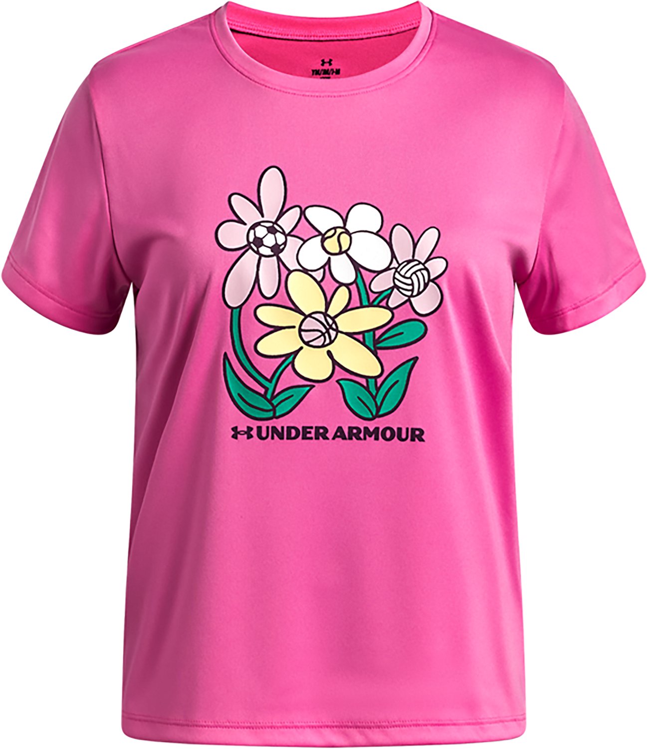 Under Armour Girls' Tech Floral Sports Graphic T-shirt