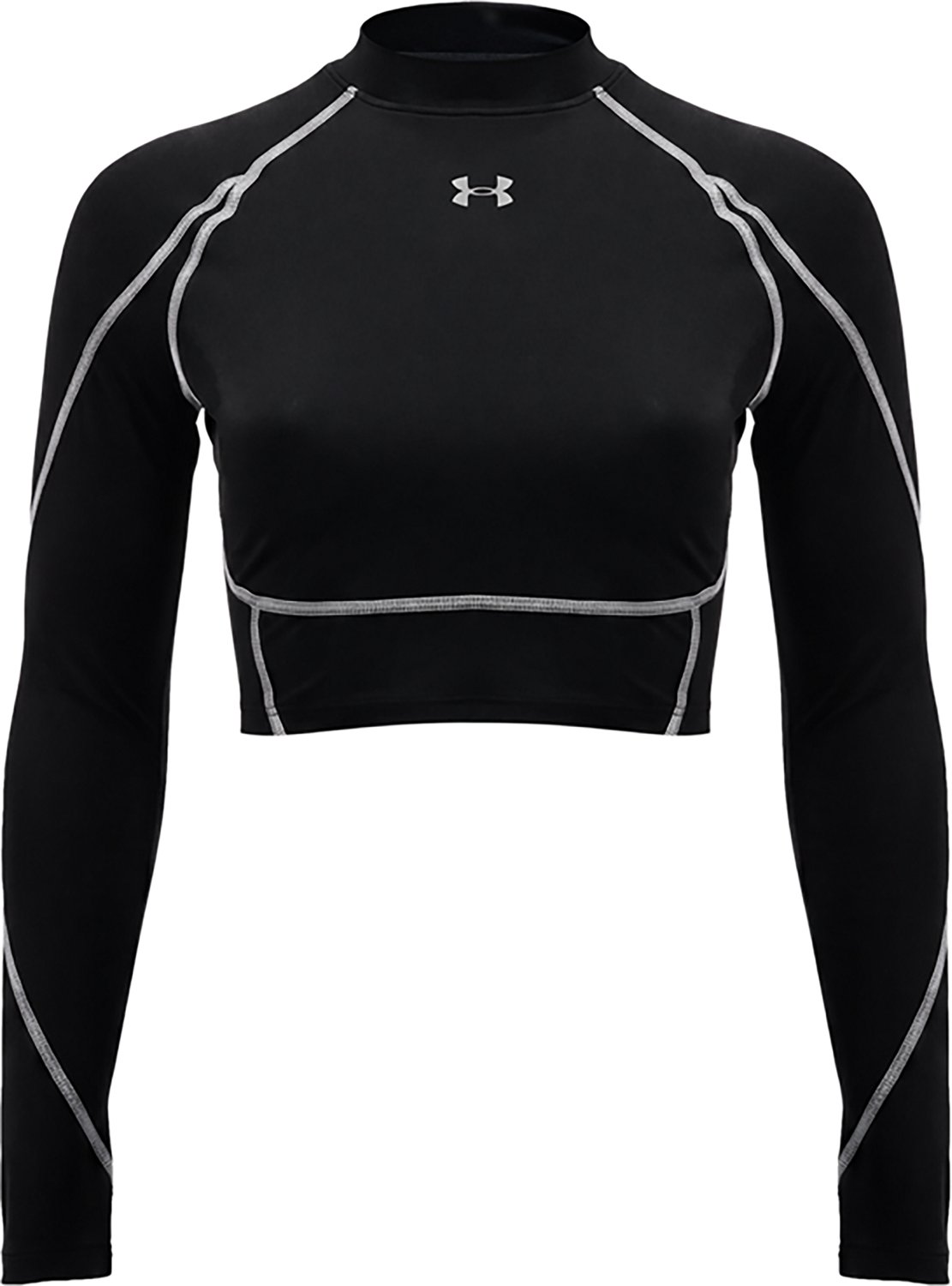 Under Armour Women's HeatGear Elite Crop Mock Long Sleeve Shirt