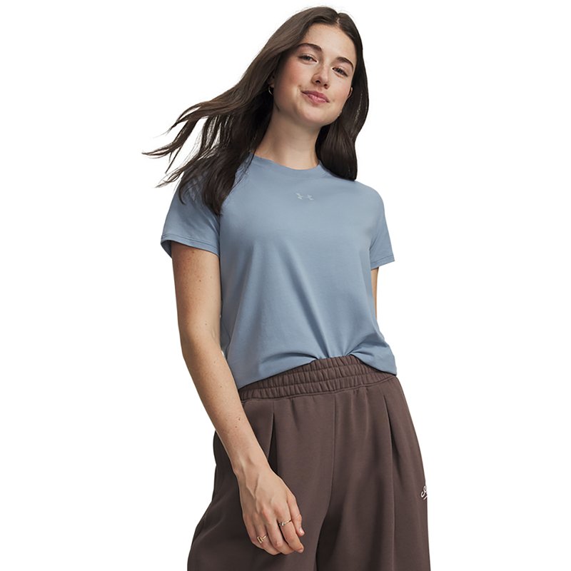 Under Armour Women's Rival Core Short Sleeve Crew Neck - Blue Wind / Harbor Blue