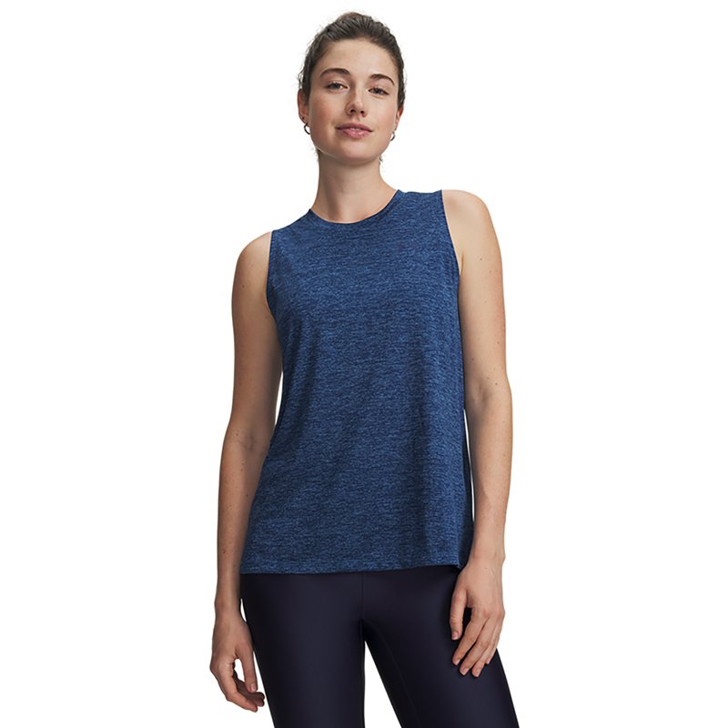 Under Armour Women's Tech Twist Tank - Aegean Blue/Blackout Navy