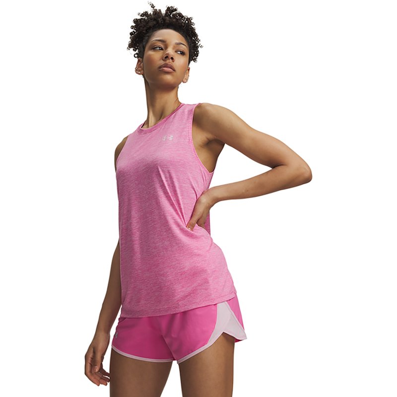 Under Armour Women's Tech Twist Tank - Pink Frenzy/Prime Pink