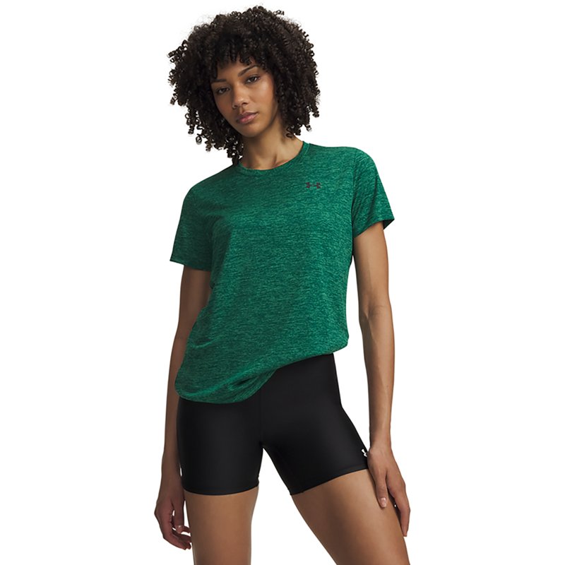 Under Armour Women's Tech Twist Short Sleeve T-Shirt, XS, Campus Ivy/Black