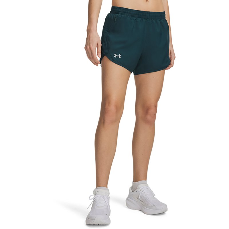 Under Armour Women's Fly By Mesh-Panel Running Shorts - Arden Green
