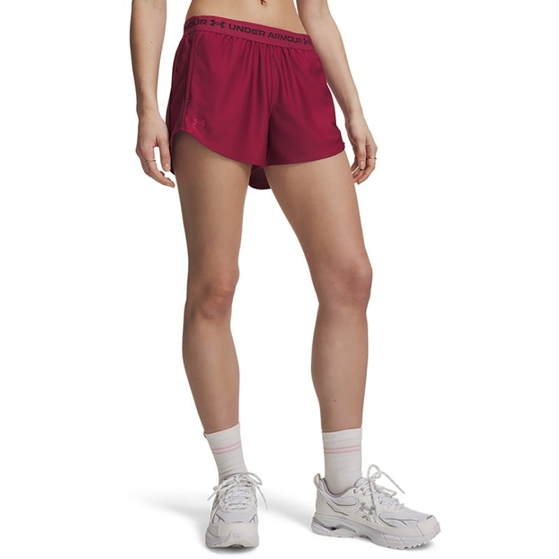 Under Armour Women's Ua Tech Play Up Training Shorts - Claret / Ox Blood