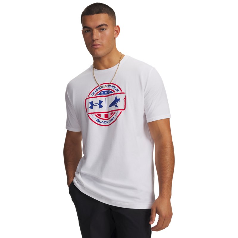 Under Armour BlacktipH USA Graphic Short-Sleeve T-Shirt - White/Blue Strike