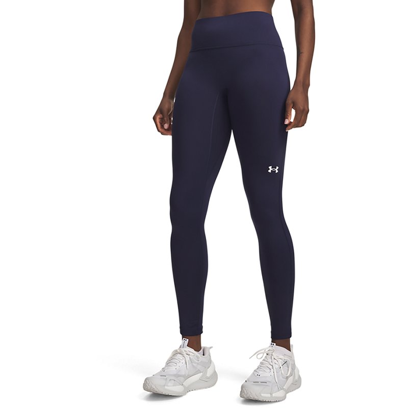 Under Armour Women's ColdGear Leggings, Medium, Midnight Navy/White