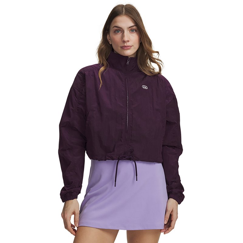 Under Armour Women's Rival Woven Jacket - Purple Echo / White
