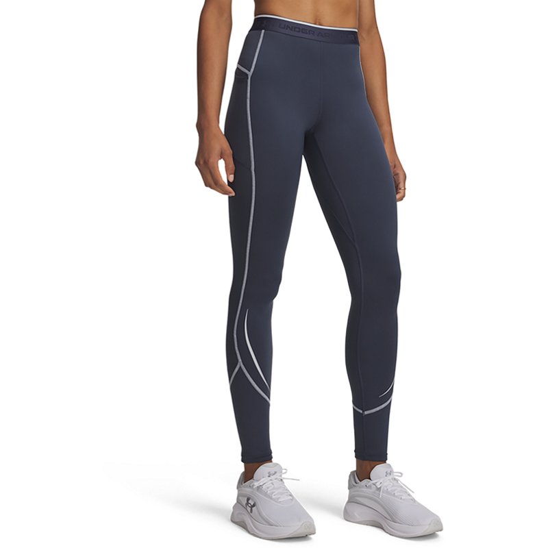 Under Armour Women's ColdGear NEOLAST Leggings, XXL, Downpour Gray/Reflective