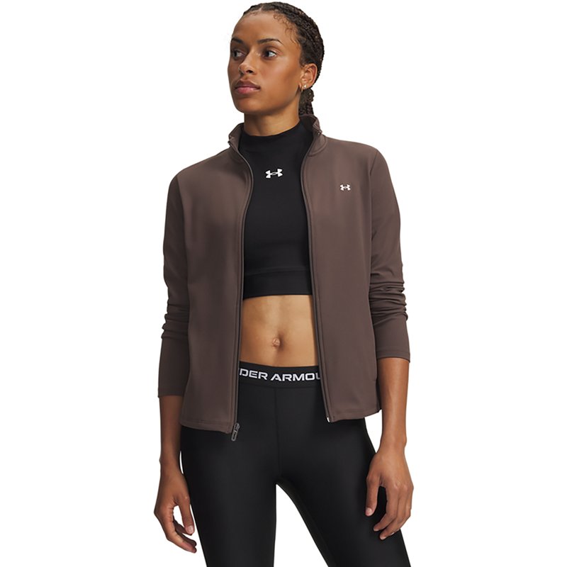 Under Armour Women's Motion Full-Zip Jacket - Peppercorn / / White