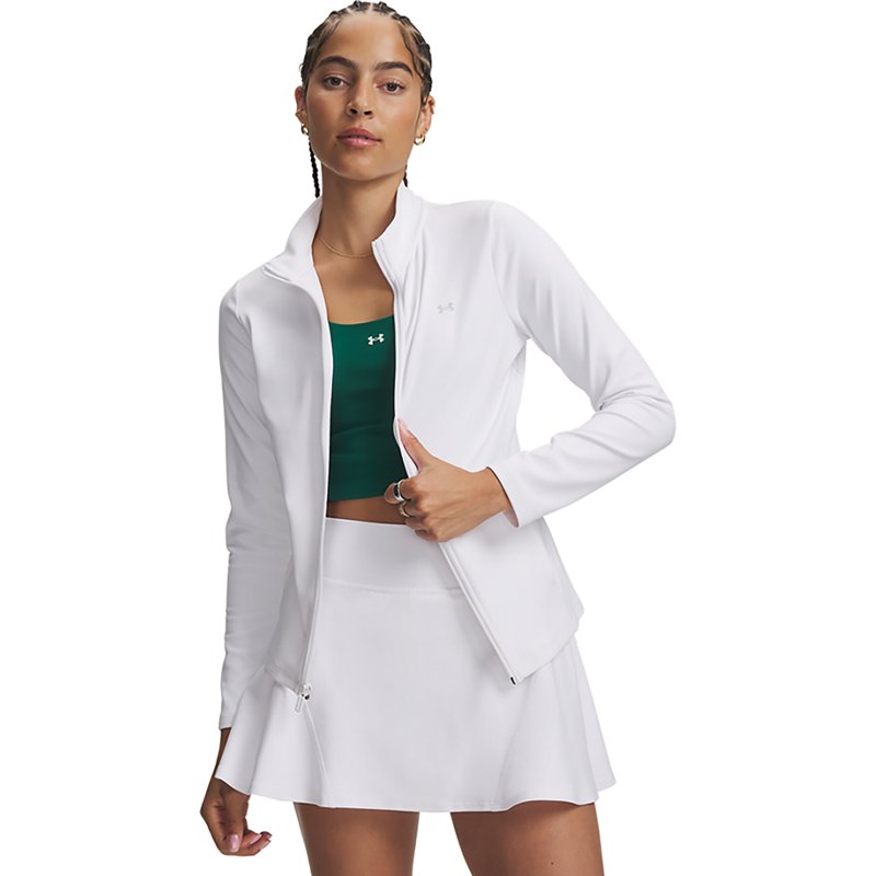 Under Armour Women's Motion Full-Zip Jacket - White / Halo Gray
