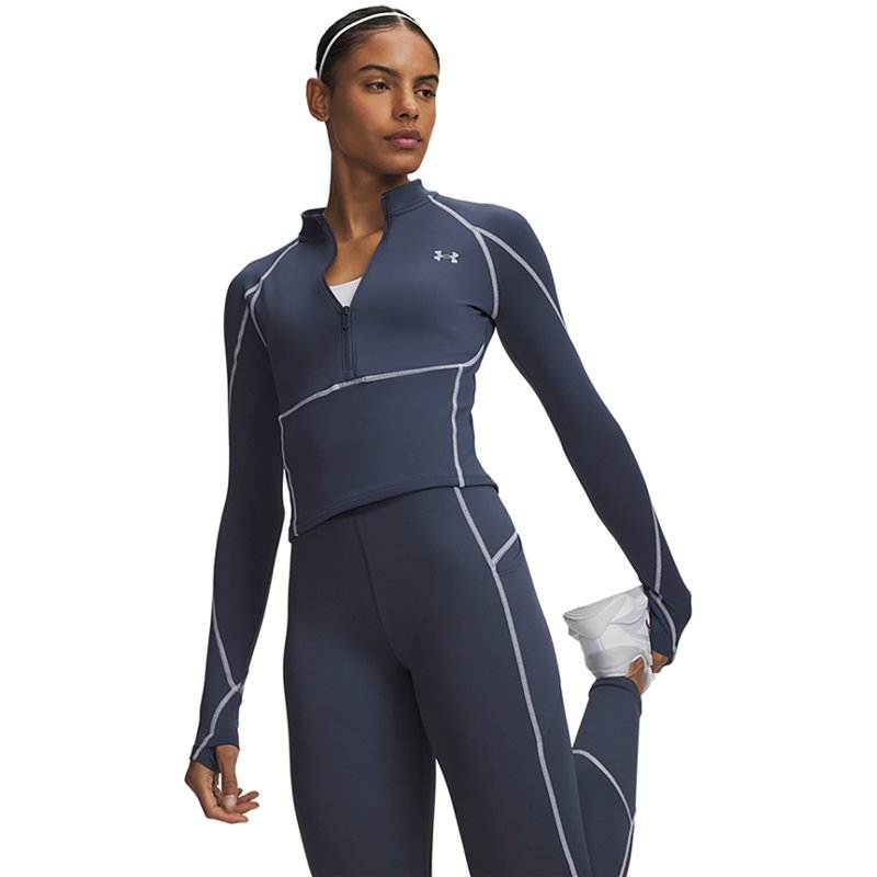 Under Armour Women's ColdGear NEOLAST 1/2 Zip, Large, Downpour Gray/Reflective