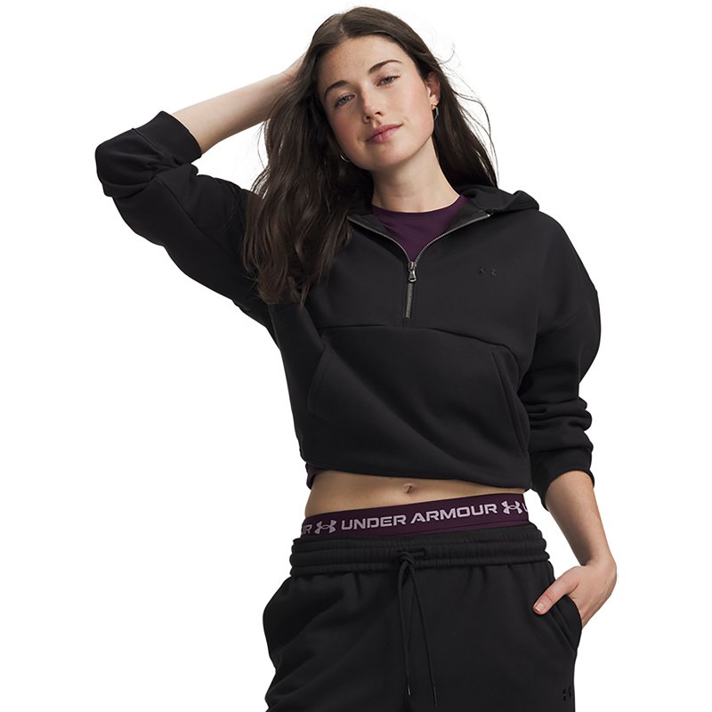 Under Armour Icon Fleece Half-Zip Hoodie - Ultimate Black