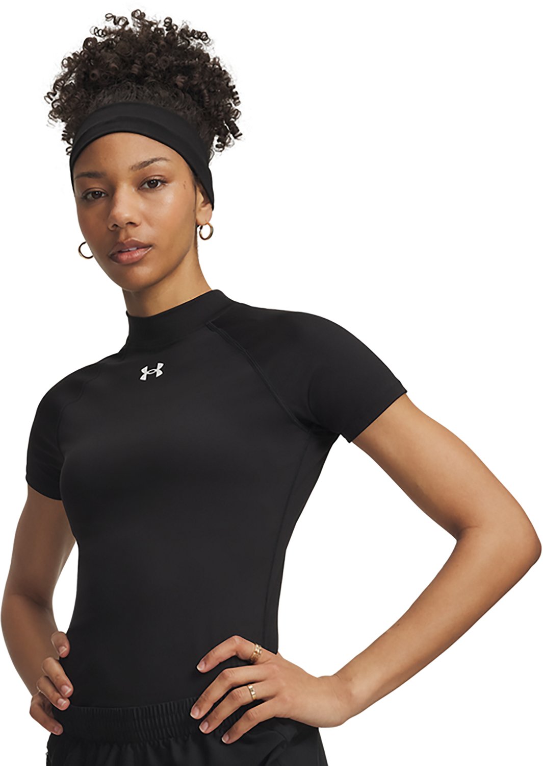 Under Armour Women's HeatGear Mock Short Sleeve Shirt