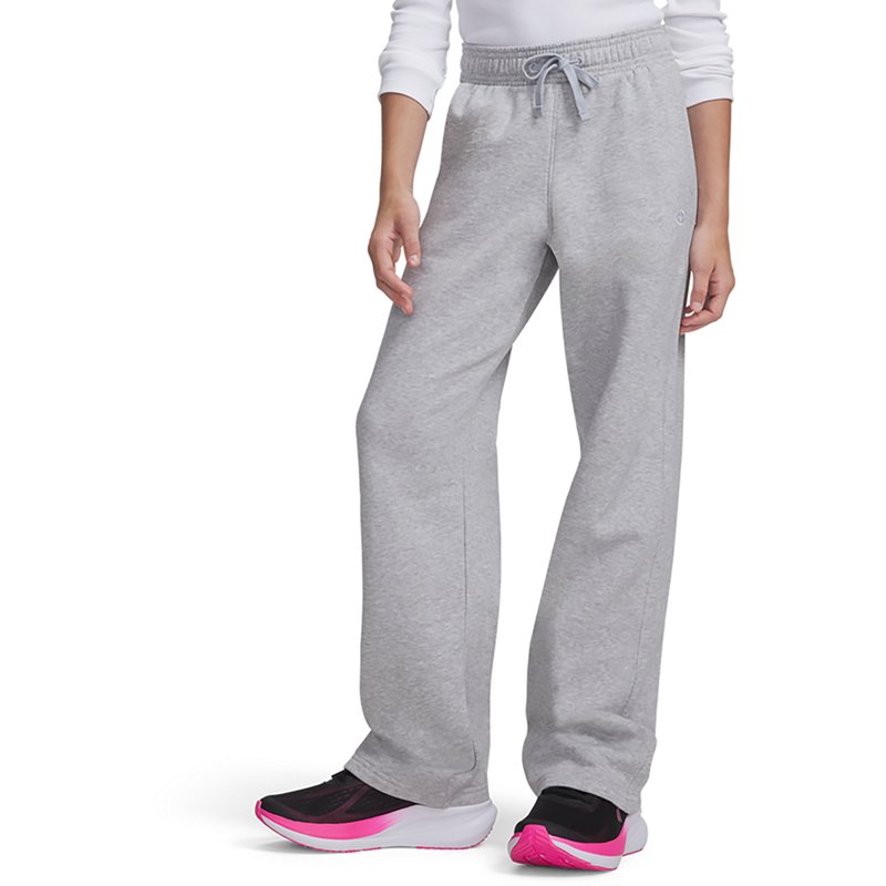 Under Armour Girls' Rival Fleece Pant, Medium, Mod Gray Light Heather/White