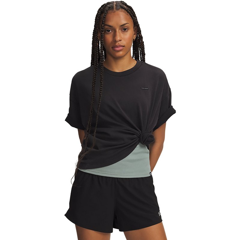 Under Armour Women's Heavyweight Wash Wordmark Boxy Short Sleeve T-shirt