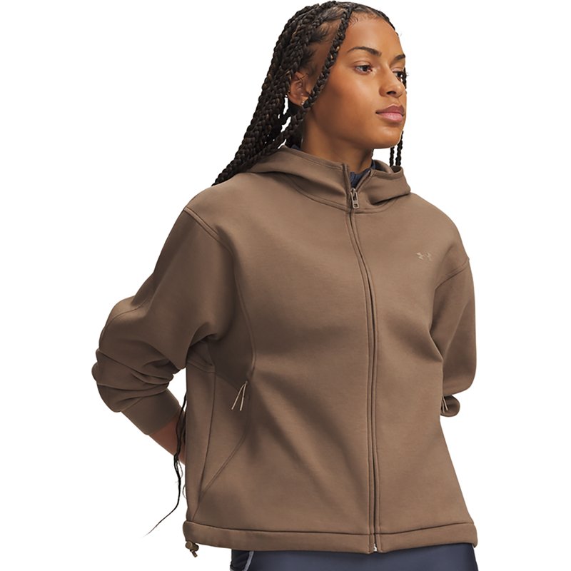 Under Armour Women's Unstoppable Fleece Full-Zip Jacket, XXL, Desert Taupe/Desert Taupe