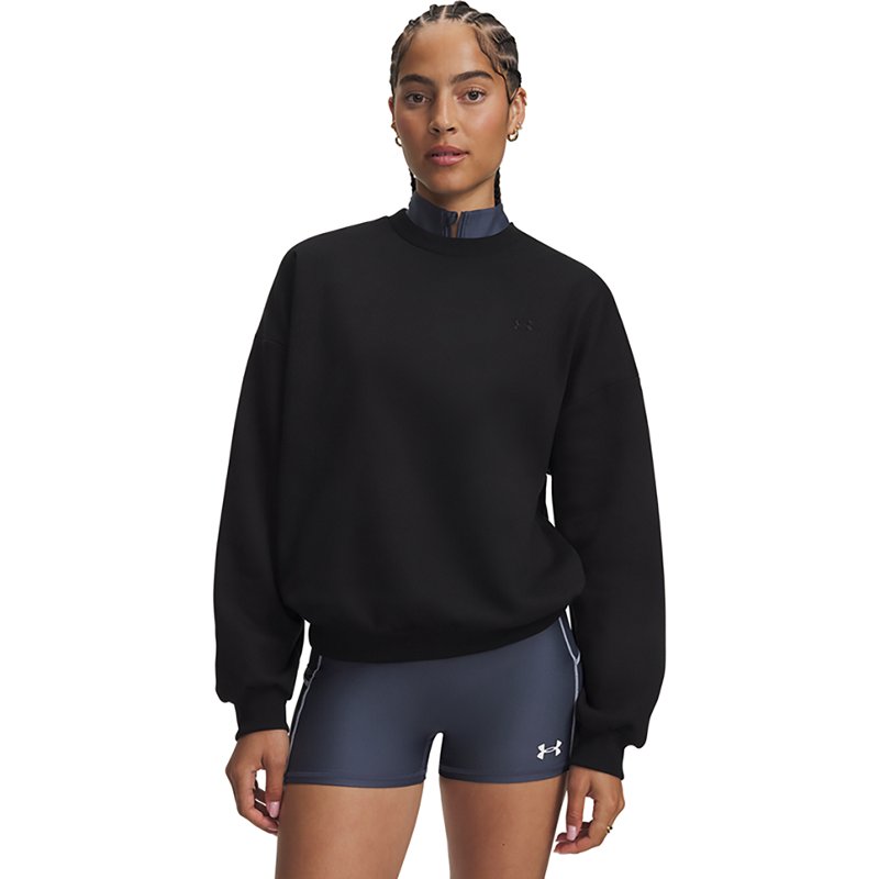 Under Armour Icon Fleece: Reinvented Crew-Neck Sweatshirt - Ultimate Black