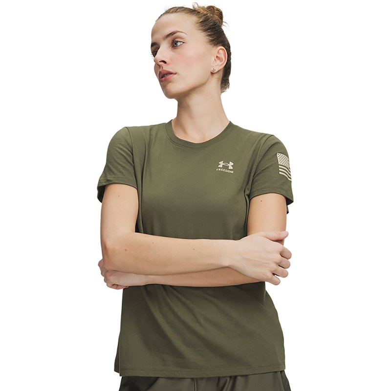 Under Armour Freedom Flag Supersoft Short-Sleeve T-Shirt - Marine OD Green
