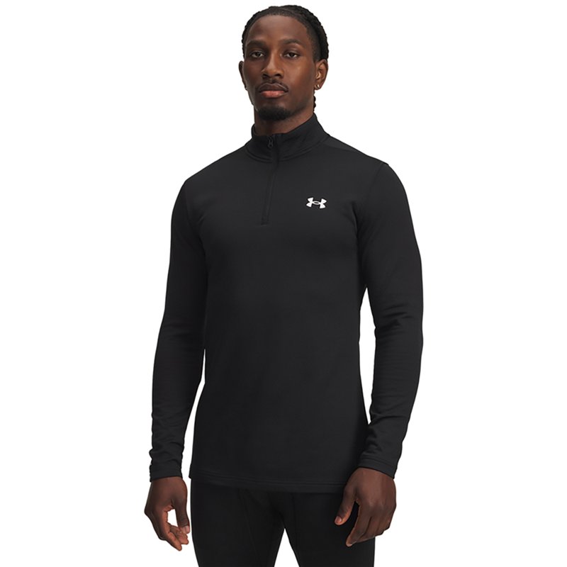 Under Armour Base 4.0 Quarter-Zip Long-Sleeve Shirt - Black - S