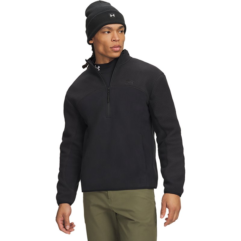 Under Armour Basecamp Half-Zip Fleece Long-Sleeve Pullover - Black