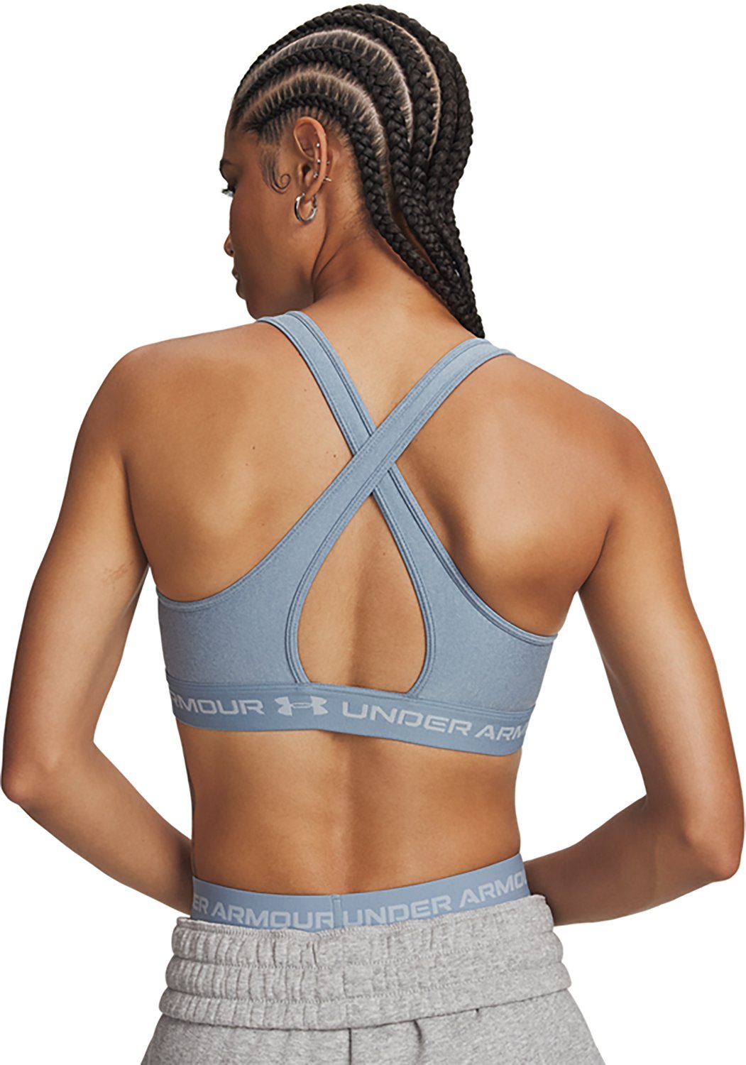 Under Armour Women's Crossback Heather Mid Sports Bra                                                                            - view number 2