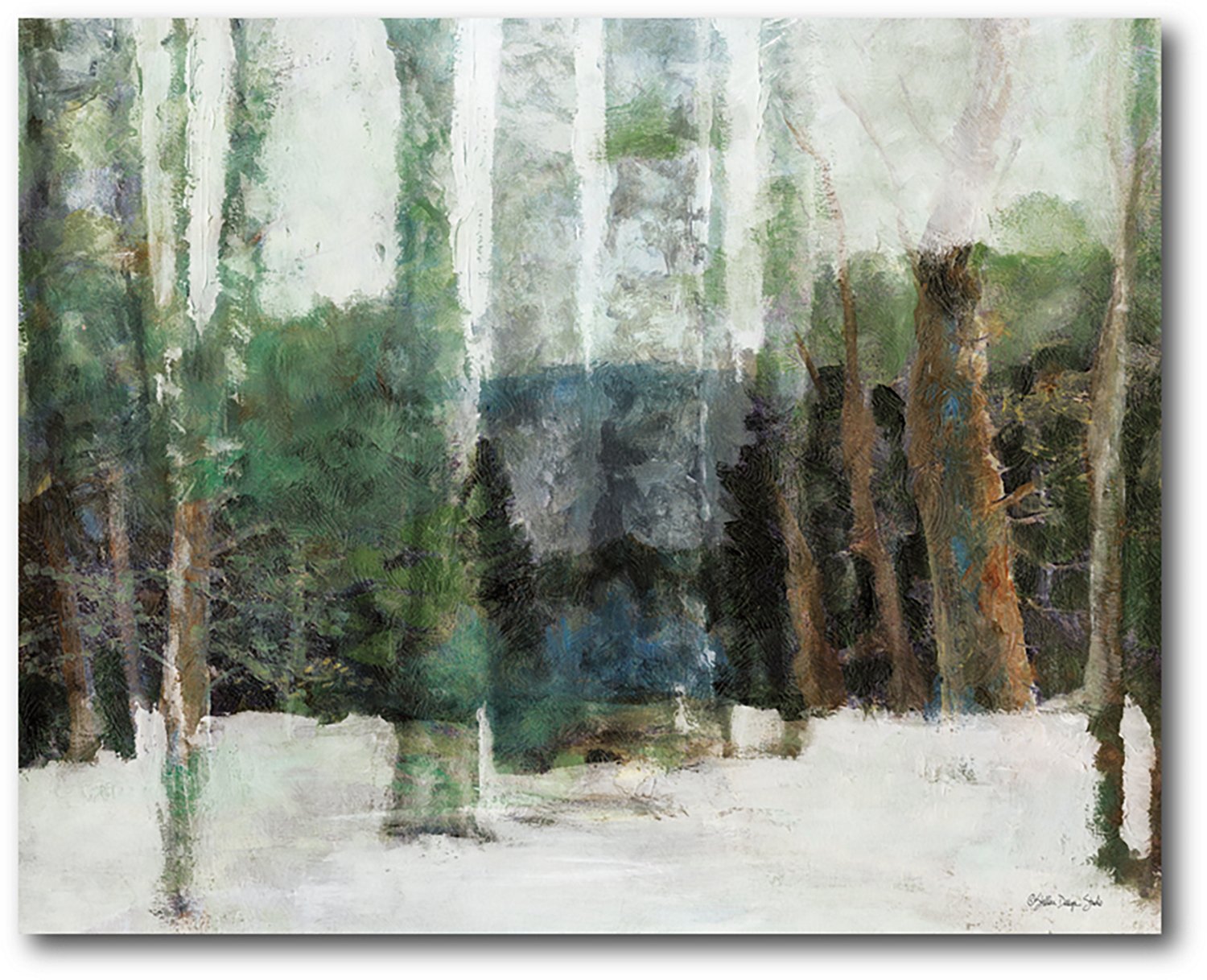 Courtside Market Winter Forest 16 x 20 in. Gallery-Wrapped Canvas