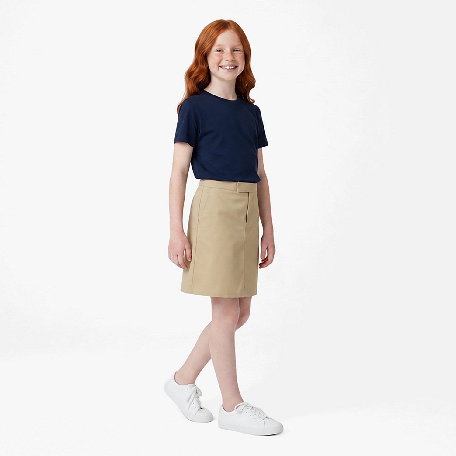 French Toast Girls' Kick Pleat Skirt                                                                                             - view number 2