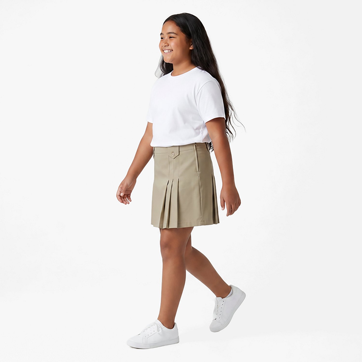 French Toast Girls' Front Pleated Skirt with Tabs | Academy