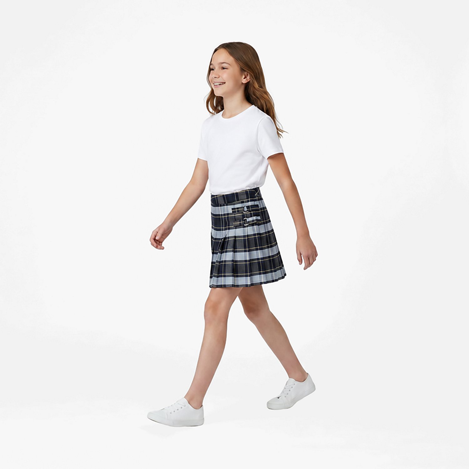 French Toast Girls' Plaid 2-Tab Uniform Scooter