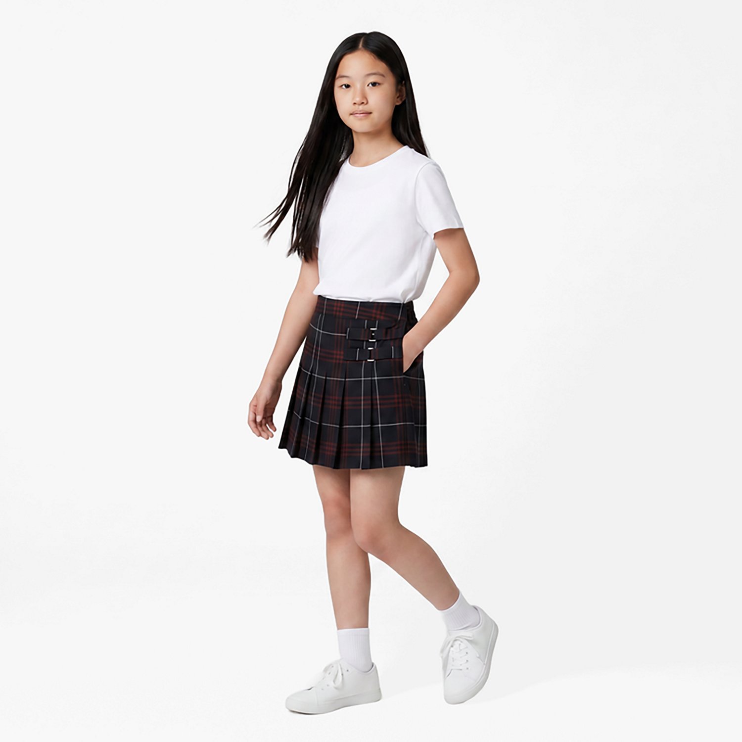 French Toast Girls' Plaid 2-Tab Uniform Scooter - view number 2