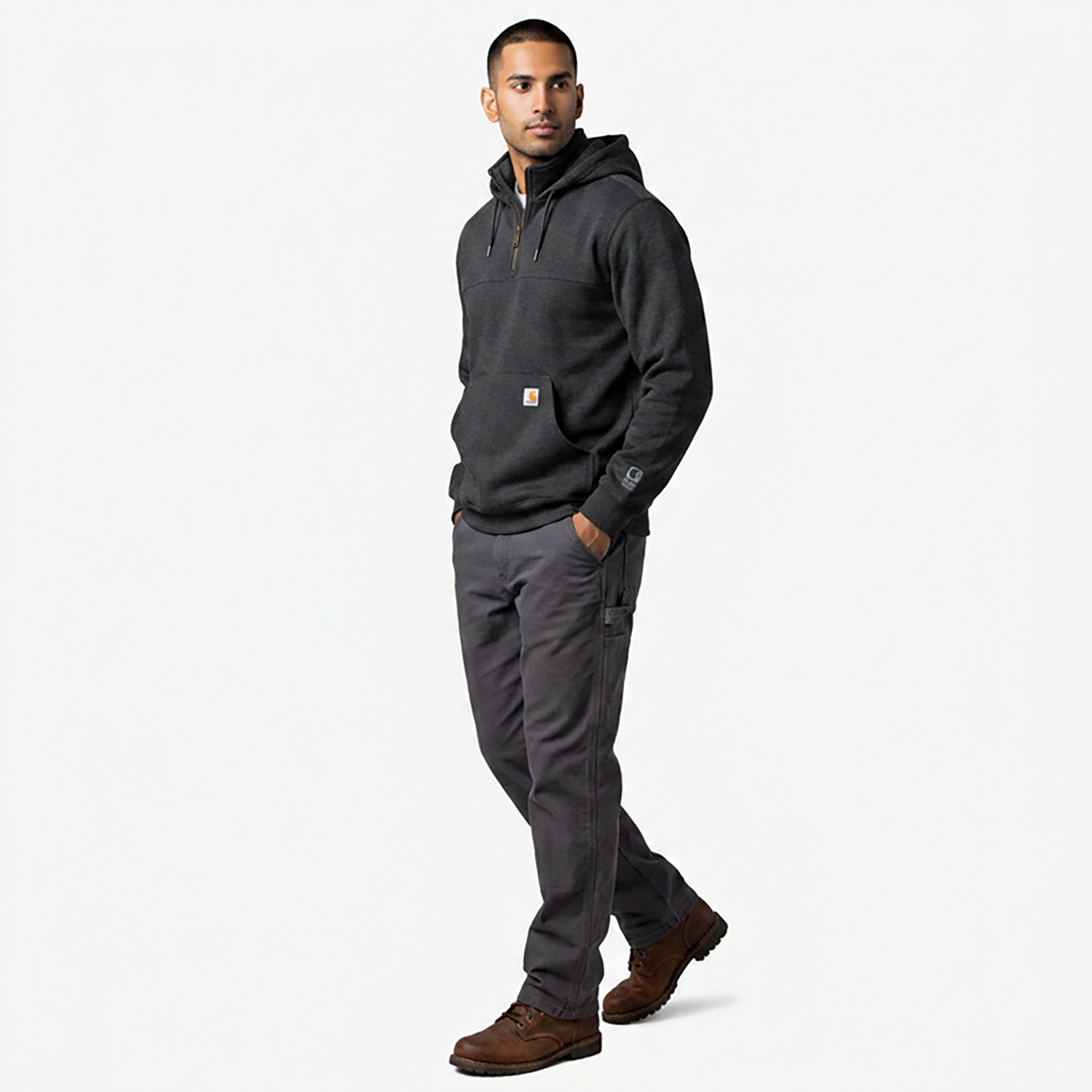 Carhartt Men's Paxton Heavyweight Hooded Zip Mock Sweatshirt