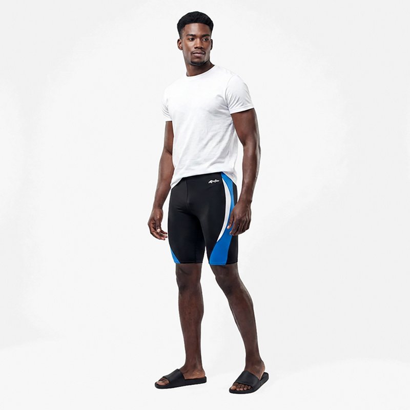 Dolfin Men's Chloroban Color Block Jammer, Size 38, Black/Royal