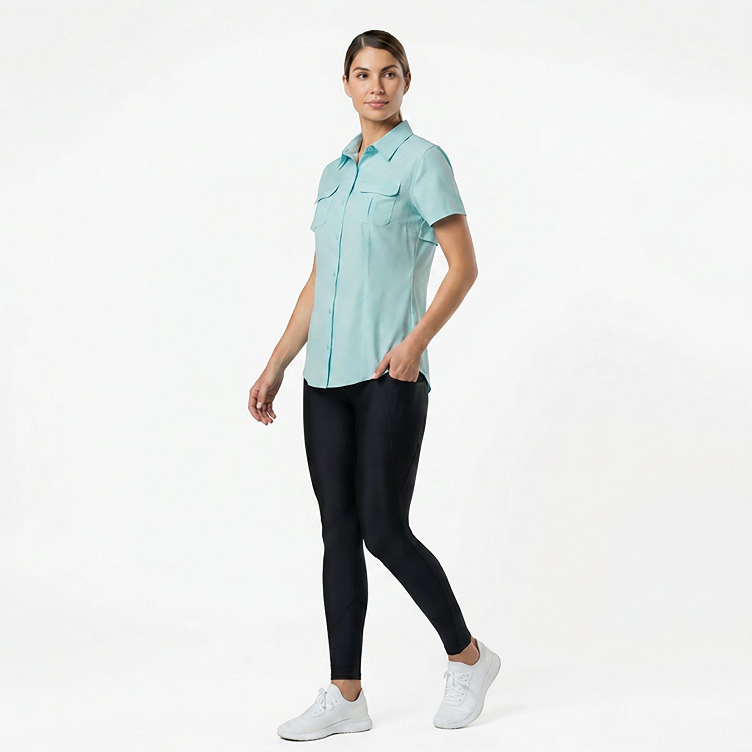 Magellan Outdoors Women's Aransas Pass Heathered Fishing Top                                                                     - view number 3