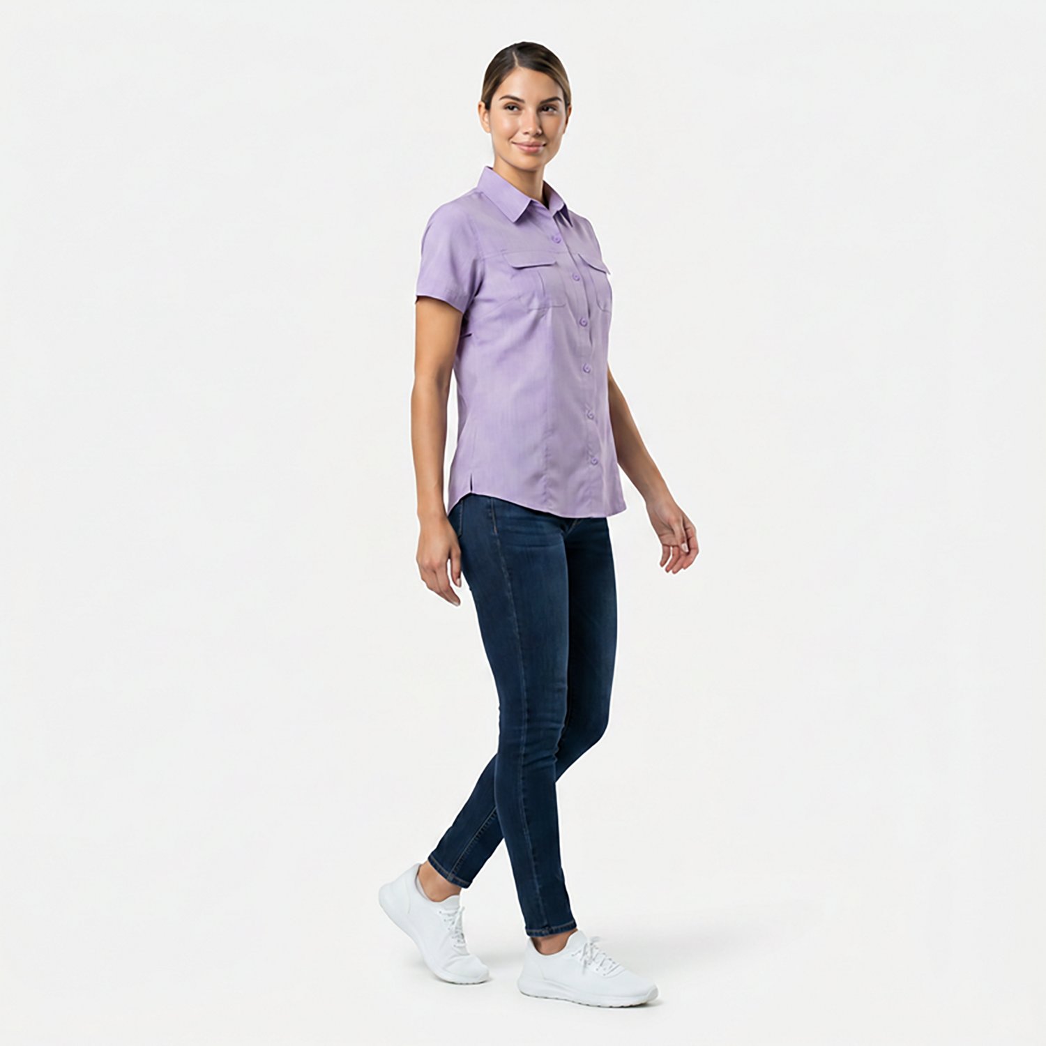Magellan Outdoors Women's Aransas Pass Heathered Fishing Top