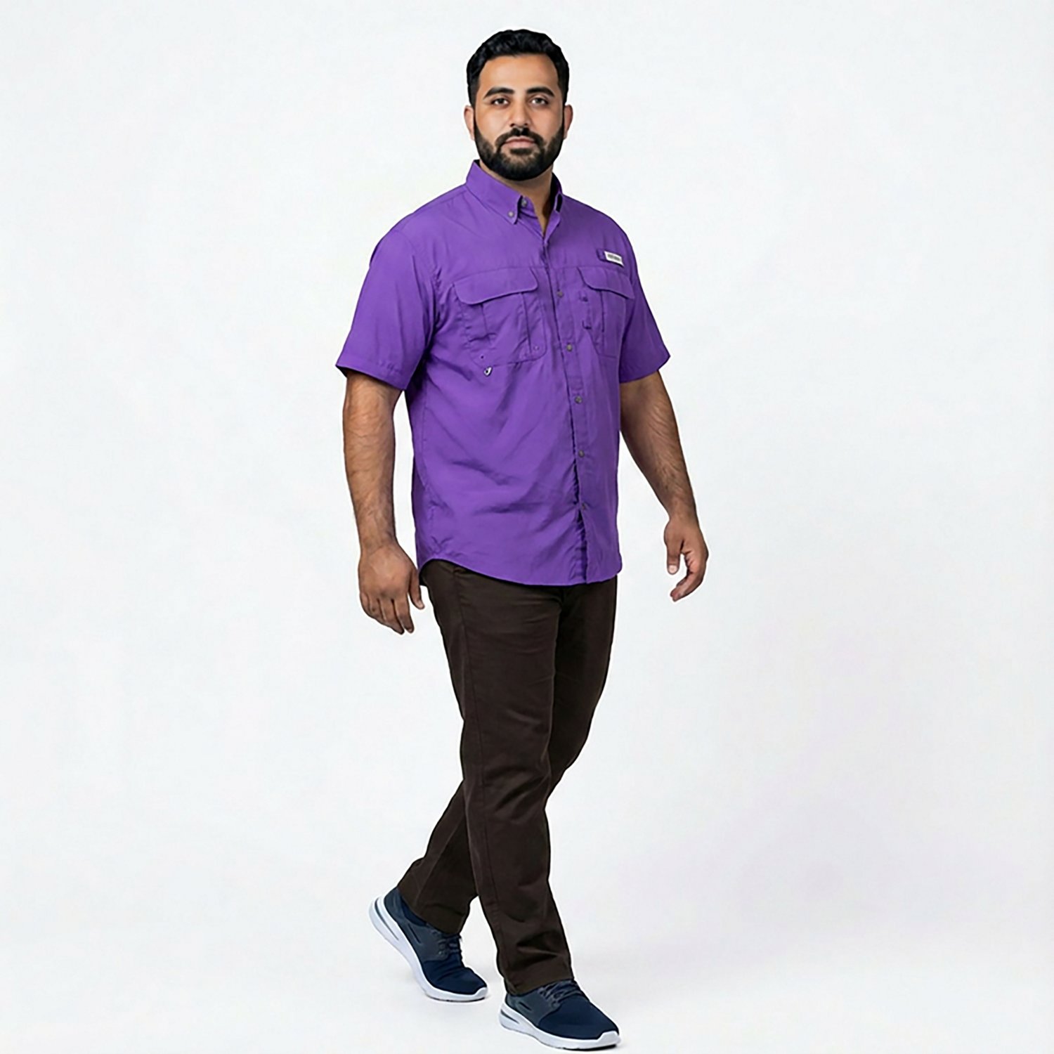 Magellan Outdoors Men's Laguna Madre Solid Short Sleeve Fishing Shirt - view number 3