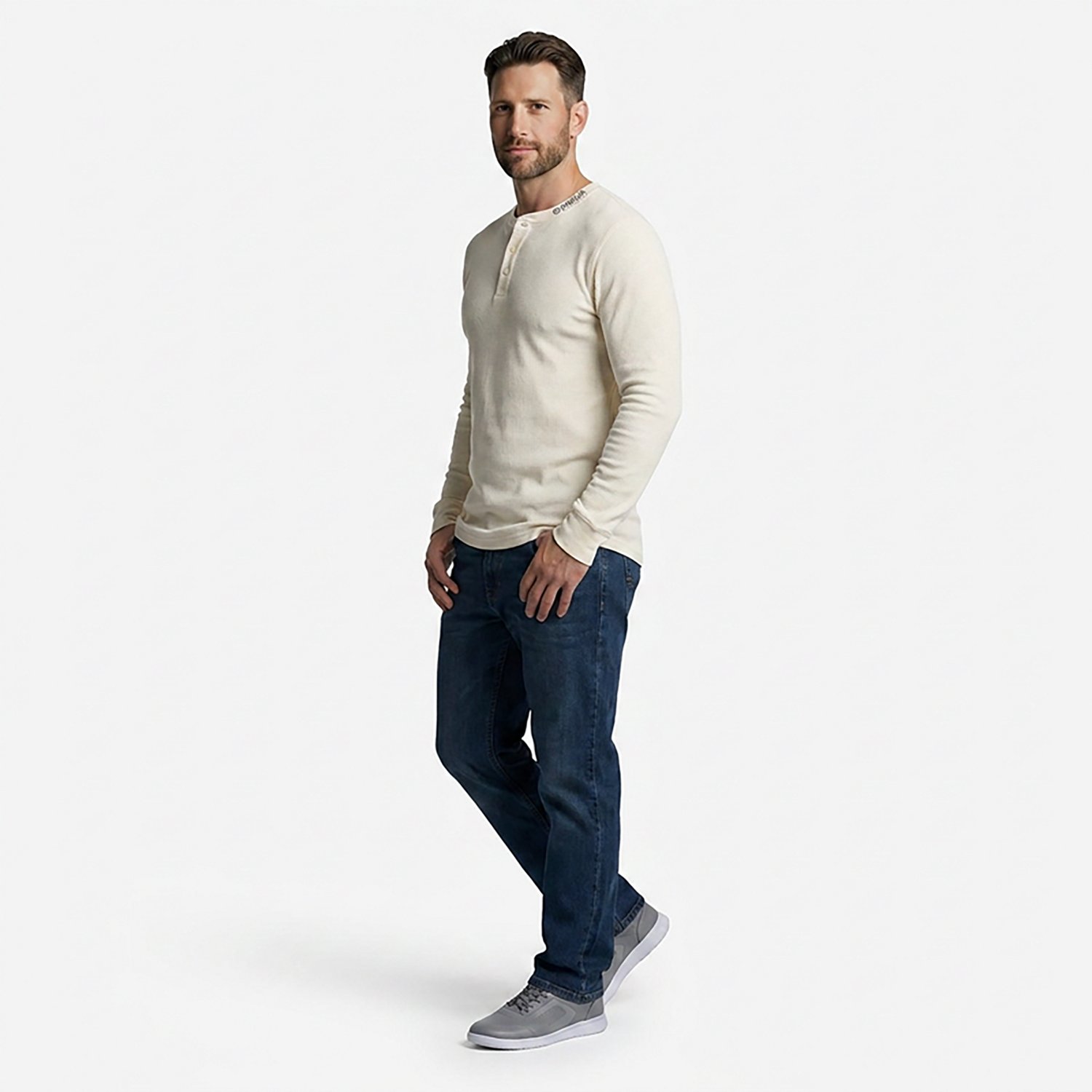Magellan Outdoors Men's Base Camp Thermal Long Sleeve Henley Shirt                                                               - view number 3