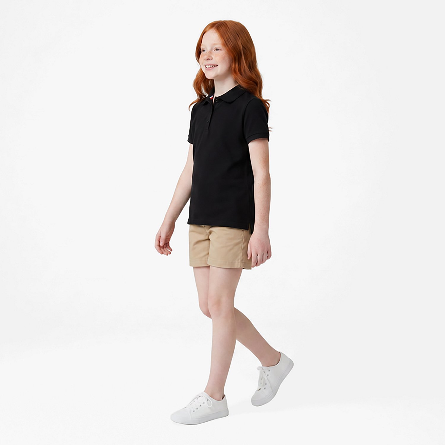 French Toast Girls' Polo Shirt with Picot Collar