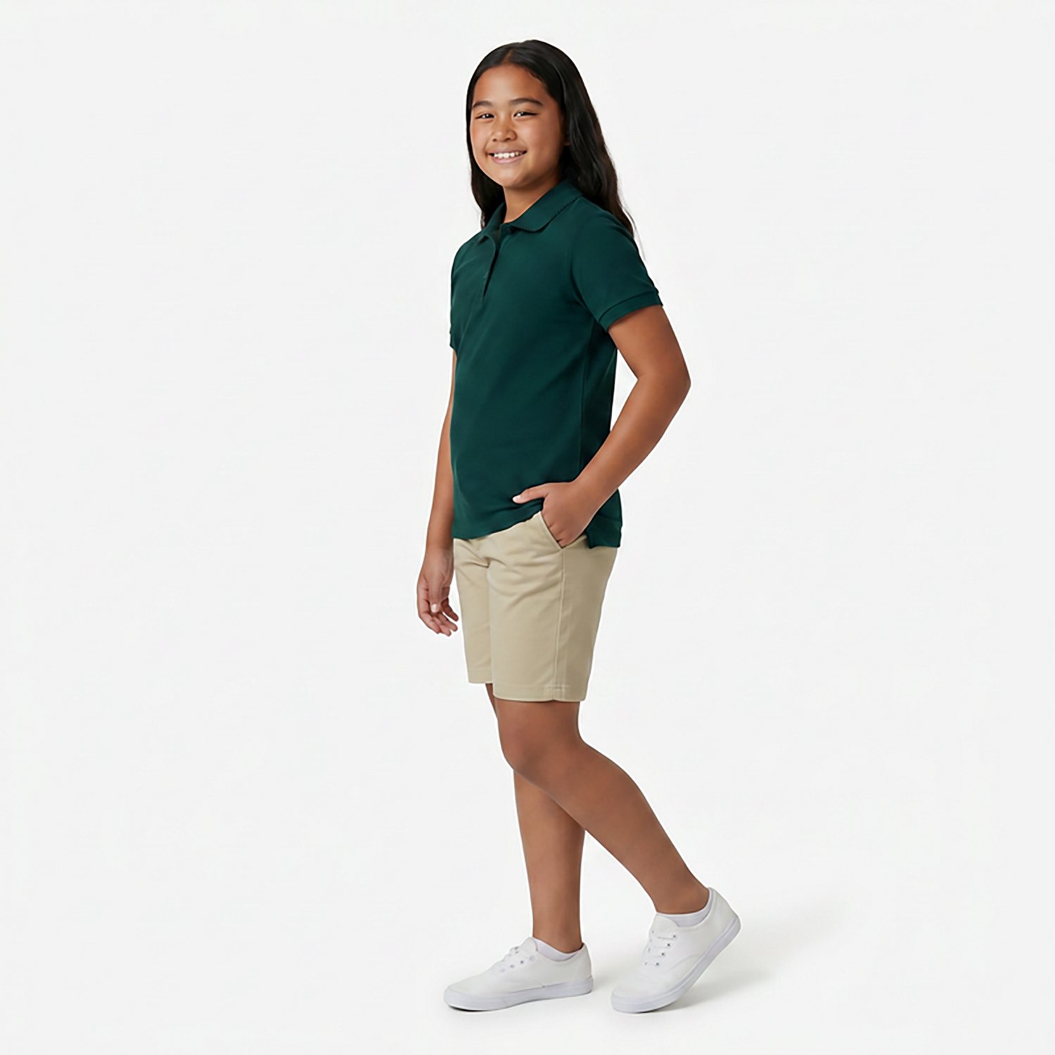 French Toast Girls' Polo Shirt with Picot Collar - view number 3