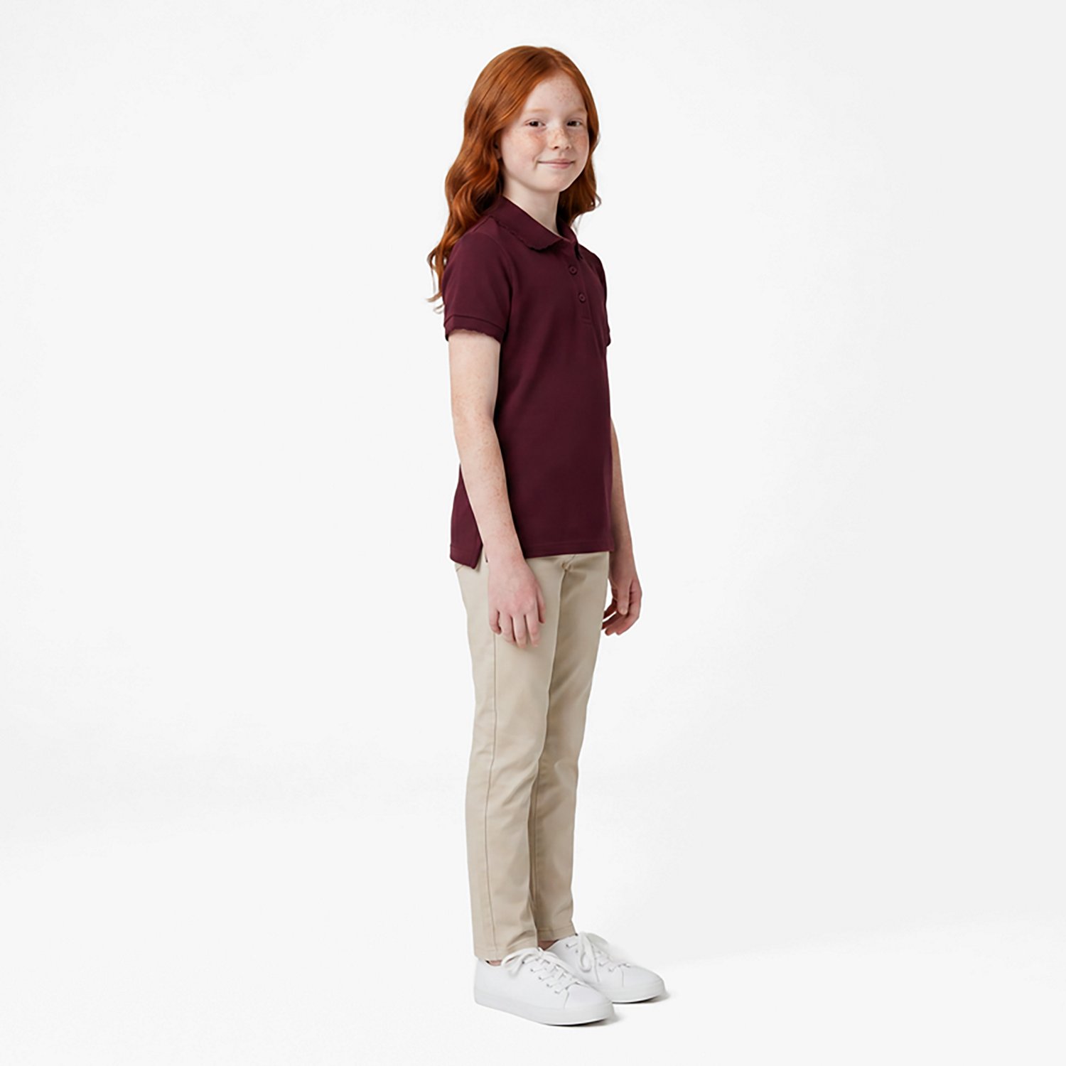 French Toast Girls' Polo Shirt with Picot Collar - view number 3